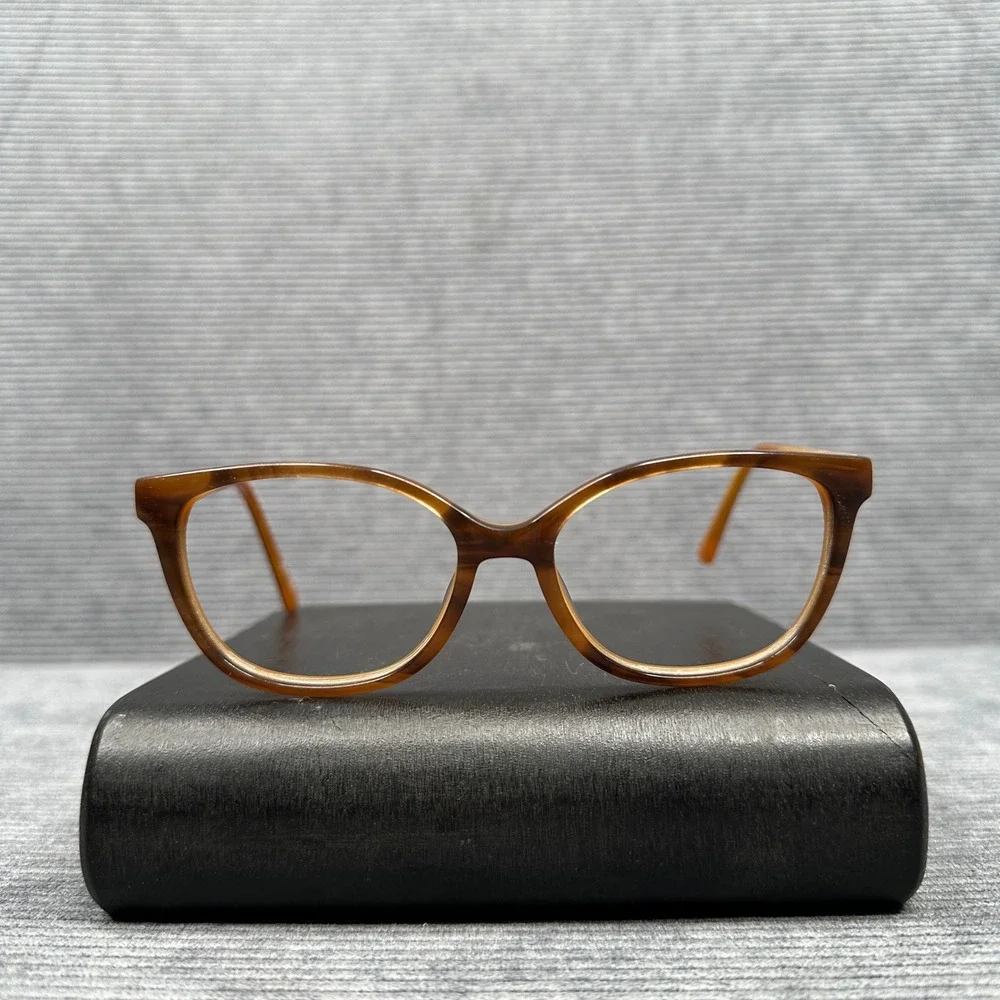 Isaac Mizrahi Brown Tortoise Cat Eye Y2K Eyeglasses Frames IM30014 BR 53-16-135